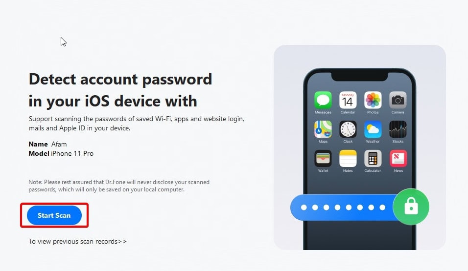 Start SCan Dr Fone