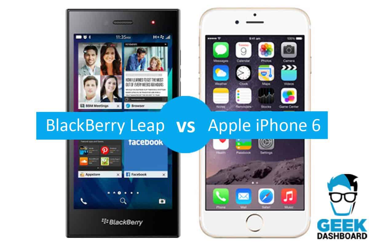 Blackberry leap vs iphone 6