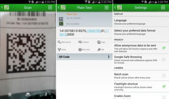 QR Droid Code Scanner