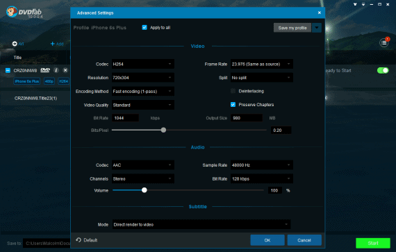 dvdfab ripper settings