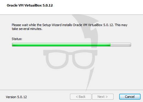 VirtualBox is installing