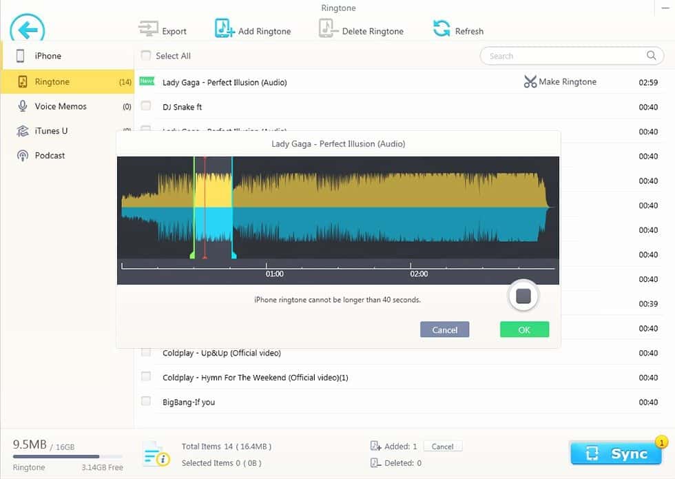 Ringtone maker for iPhone